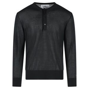 Seven Gauge 'Serafino' Black Lyocell Sweater Men